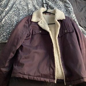Brown Sherpa lined Oakley jacket size S